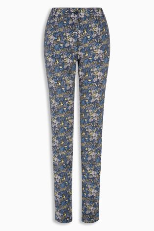 Floral Linen Blend Chinos